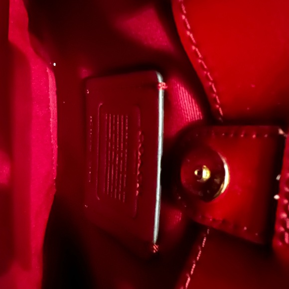 Coach Black and Red Satchel with Gold Hardware - Picture 3 of 4